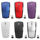 Universal Ultra Thin Portable 2.4G Wireless Mouse Optical Foldable Mice with USB Receiver for PC Desktop Laptop Computer