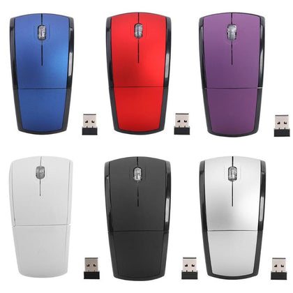 Universal Ultra Thin Portable 2.4G Wireless Mouse Optical Foldable Mice with USB Receiver for PC Desktop Laptop Computer