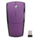 Universal Ultra Thin Portable 2.4G Wireless Mouse Optical Foldable Mice with USB Receiver for PC Desktop Laptop Computer