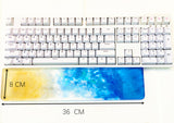 Hawaii Beach Resin Wrist Rest Handmade Transparent Resin Artisan Wrist Pad Ergonomic For 87 104 Keys Mechanical Gaming Keyboard