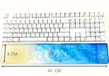 Hawaii Beach Resin Wrist Rest Handmade Transparent Resin Artisan Wrist Pad Ergonomic For 87 104 Keys Mechanical Gaming Keyboard